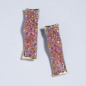 Alexis Bittar Solanales Crystal Wave Post Earrings - Candy